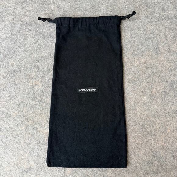 Dolce & Gabbana Designer Black Drawstring Dust Bag Storage Protection 8"x16.75" - Picture 1 of 6